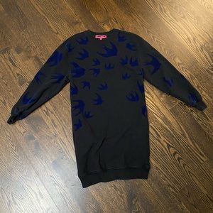 Alexander McQueen Black Swallow Sweater Dress